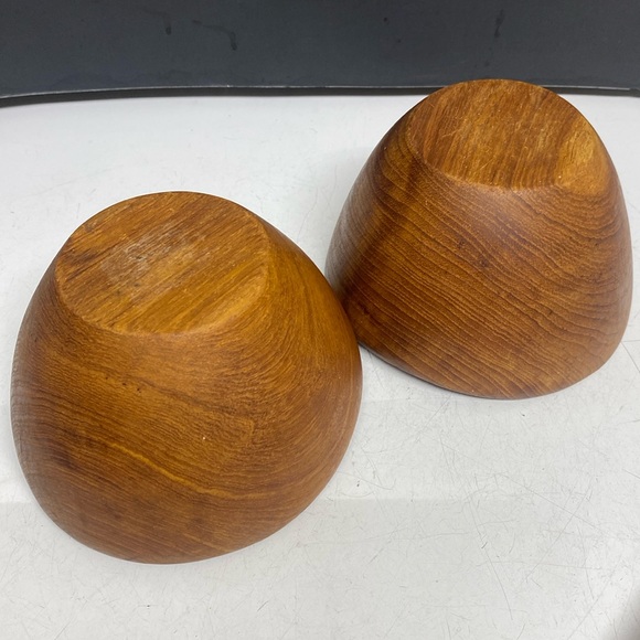 Good Wood Genuine Teak Made in Thailand Salad Serving Bowl Set Utensils 5 Piece - Picture 11 of 17